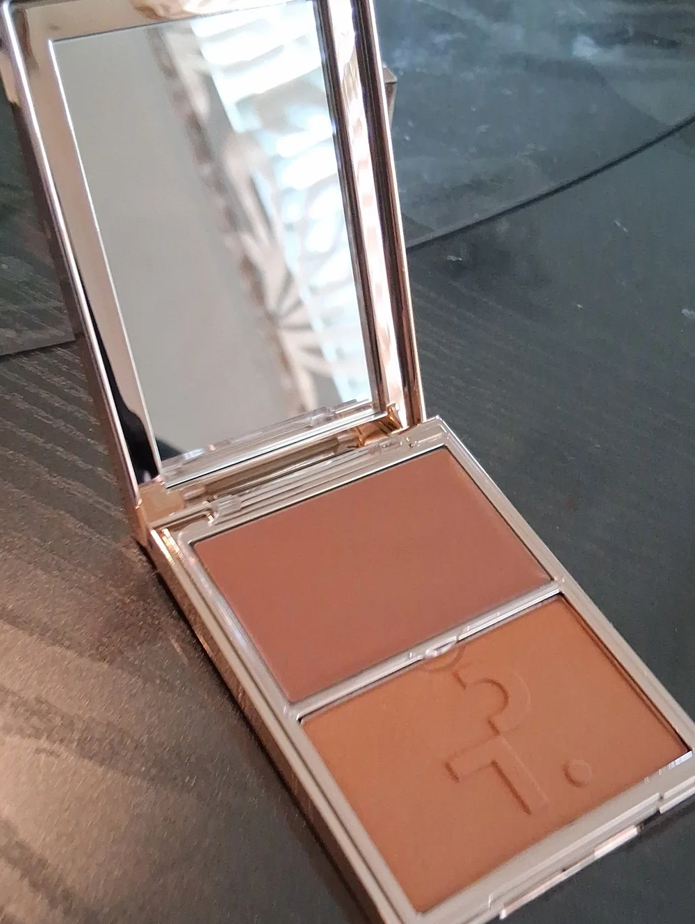 Creamy Matte Powder Blush Duo - She's So L.A. Warm Peach & Terracotta